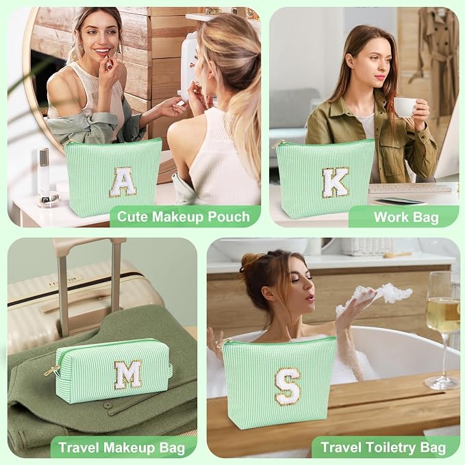 YOOLIFE Initial Makeup Bag for Women Girls - Image 6