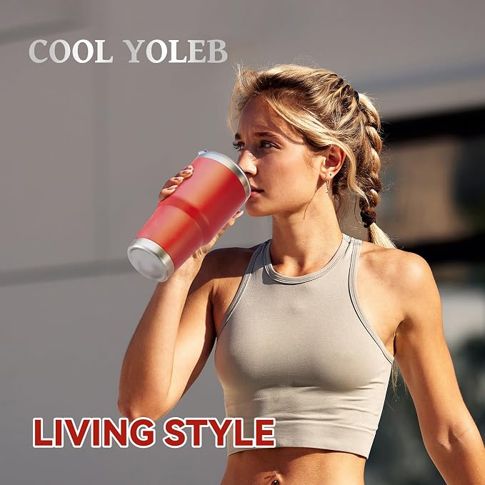 30 oz Tumbler with Lid Stainless Steel Tumblers Bulk Vacuum Insulated Cup Reusable Powder Coated Travel Mug Double Wall Leak Proof Cups Keep Cold Drinks for 12 Hours Red, Set of 12 - Image 7