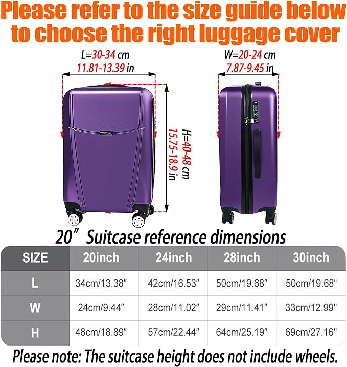 Suitcase Covers for Luggage – TSA Approved Clear PVC Luggage Protector Cover - Image 6