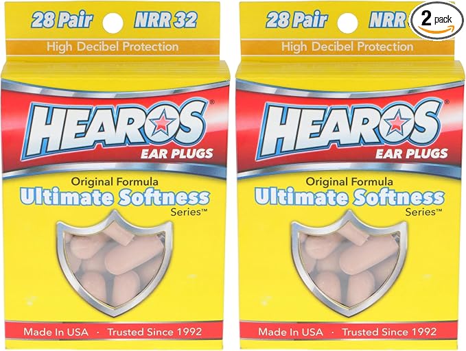 HEAROS Ultimate Softness Series Ear Plugs 28 Pair by Hearos