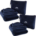 BlueHills Premium Soft 2-Pack Travel Blanket Pillows Airplane Large Plane by BlueHills
