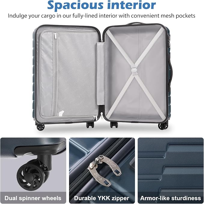 Coolife Luggage Sets, 3 Piece Hardshell Luggage Set - Image 5