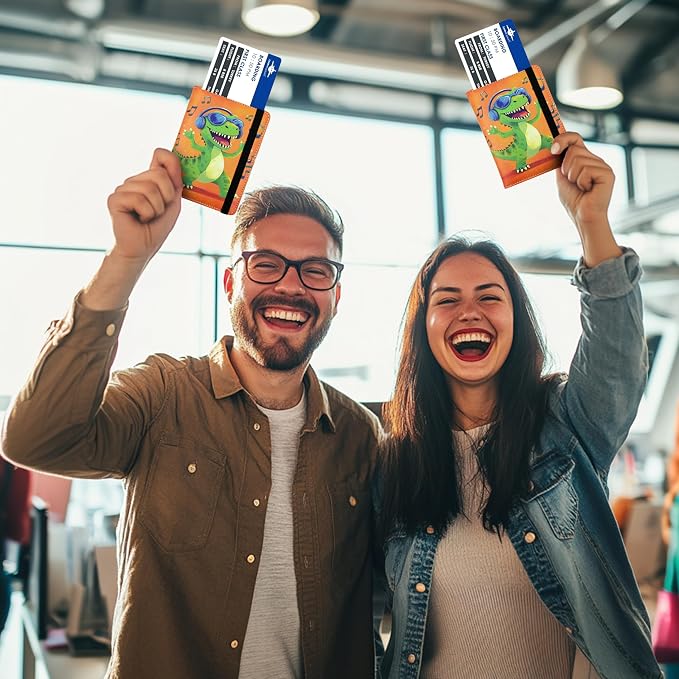 Dinosaur Passport Holder for Women and Men PU Leather Passport Cover for Travel - Image 6