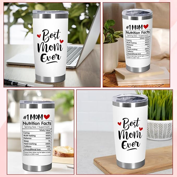 TEEZWONDER Mothers Day Gifts from Daughter Son - 20 oz Stainless Steel Insulated Coffee Tumbler with Lid - Birthday Gifts for Mom, Mothers in Law, Mama, Grandma, Tumblers for Women - Image 4