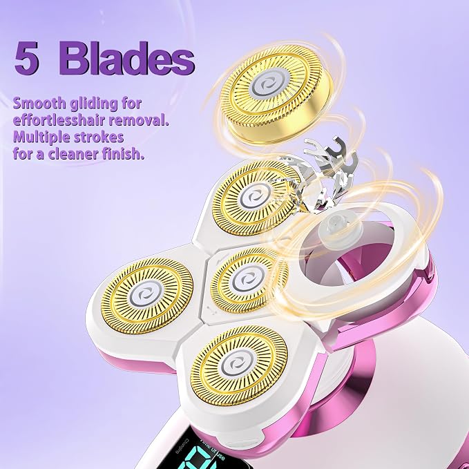 Electric Razors for Women Legs：5D Magnetic Detachable Head Flawless Razor-IPX7 - Image 5