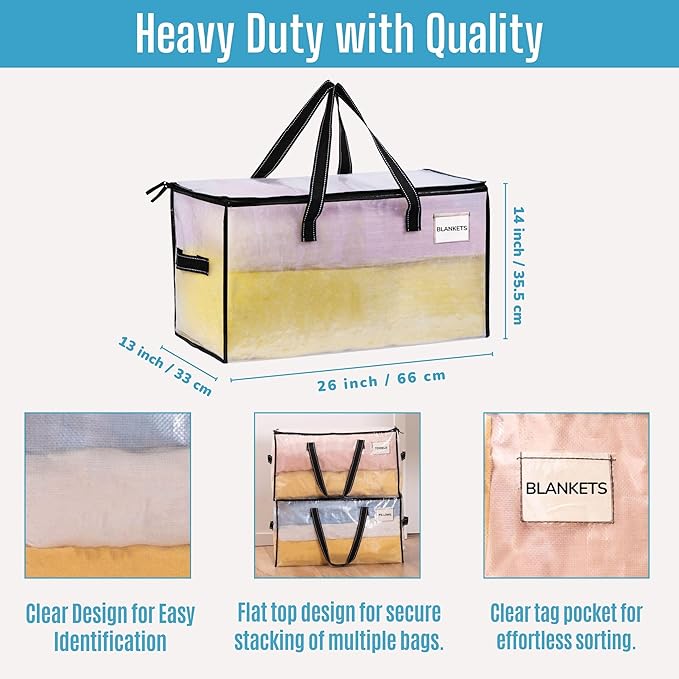 VENO 2 Pack Moving Bags, Comforter and Blanket Storage Bags - Image 5