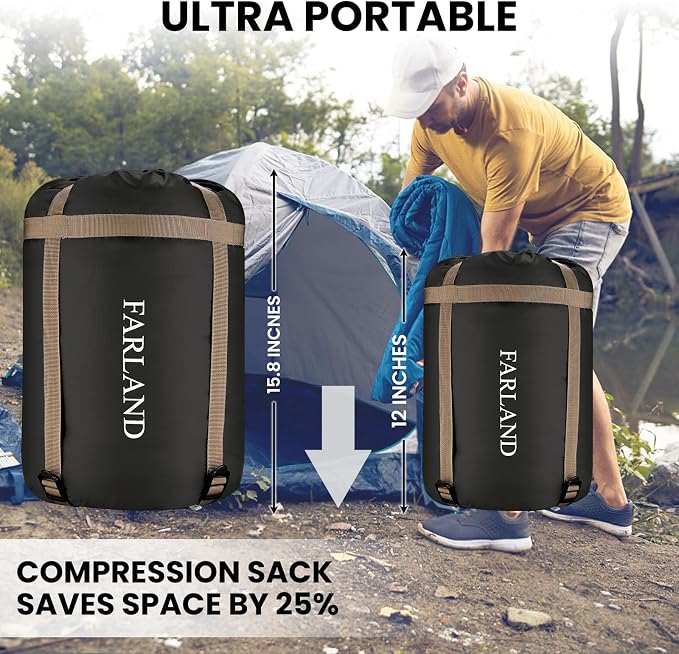 FARLAND Sleeping Bags 30℉ for Adults Teens Kids - Image 4
