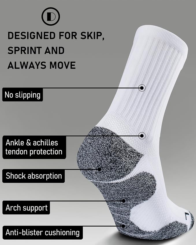 Elite Cushioned Compression Mid-crew Socks 4-Pack - Image 3