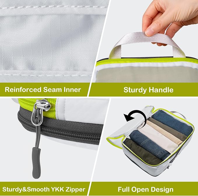 Cipway Mesh Compression Packing Cubes, Ultralight See Through Luggage Organizer - Image 6