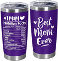 TEEZWONDER Birthday Gifts for Mom from Daughter Son - Best Mom Ever Stainless Steel Insulated Coffee Tumbler with Lid 20 oz - Mothers Day Birthday Gifts for Moms Mama Mother in Law Stepmom by Teezwonder