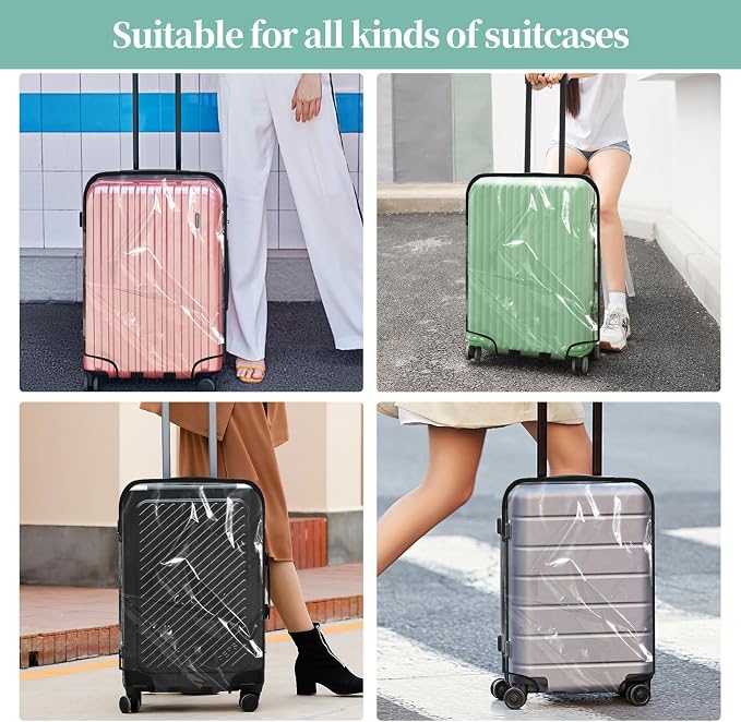 Clear PVC Luggage Cover, Waterproof Dustproof Anti-Scratch Suitcase Protector - Image 2