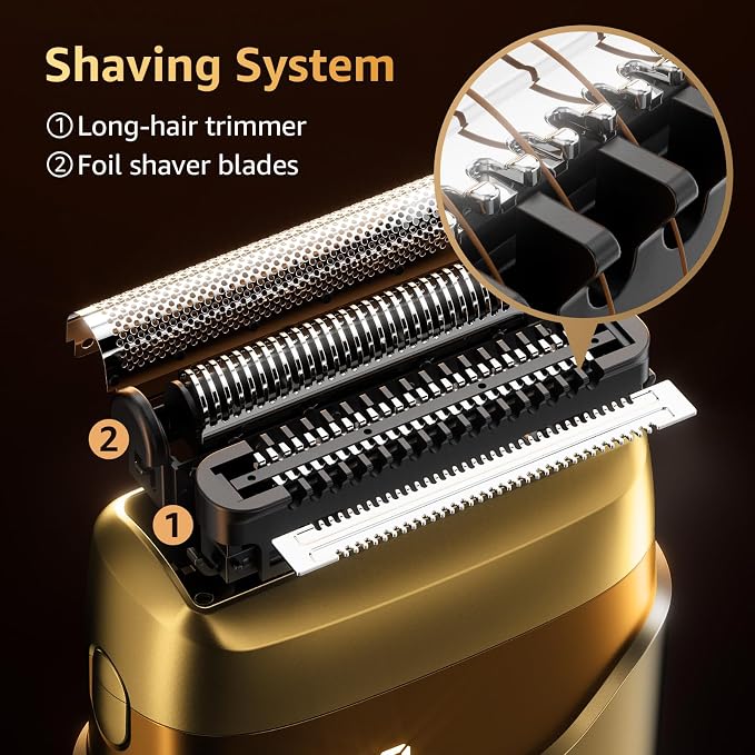 Electric Foil Shavers for Men, Mini Electric Razor, Compact Face Shaver - Image 3