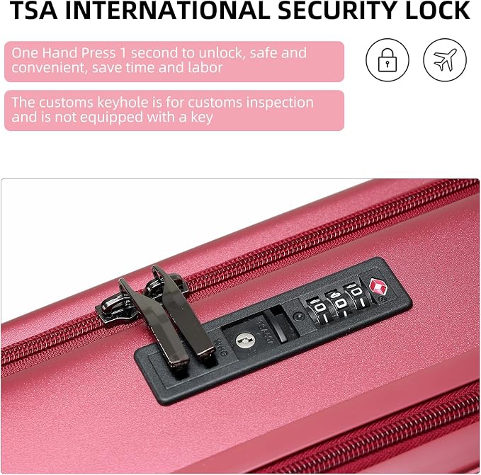 Premium Carry On Luggage, 29 Inch Top Opening Aluminum Frame Airline Approved - Image 8