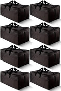 8 Pack Large Strong Bags with Zippers & Carrying Handles by HOMESURE