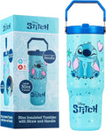 Get Trend Disney Stitch Tumbler with Straw 30oz Kids Teens Insulated Cup with Lid Handle Travel Mug Cups with Lids for School Sports Gifts for Kids (Blue Stitch) by GetTrend