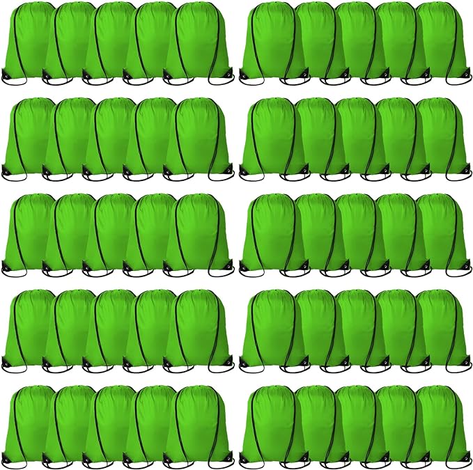 60 Pieces Drawstring Backpack Bags Sports Sackpack Bulk Cinch Gym Bag by Topspeeder