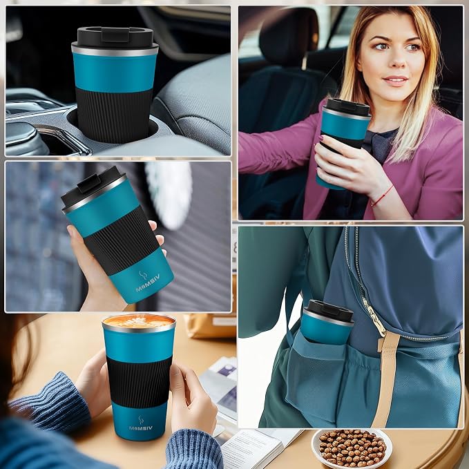 MOMSIV 17oz Travel Mug, Insulated Coffee Cup with Leakproof Lid, Vacuum Stainless Steel Double Walled Reusable Tumbler for Hot and Cold Water Coffee and Tea In Travel and Car - Image 7