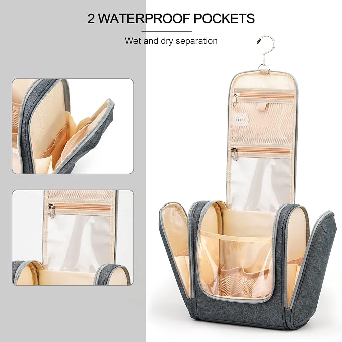 Hanging Toiletry Bag for Women & Men, Cruise Ship Travel Essentials, Holds Full - Image 5