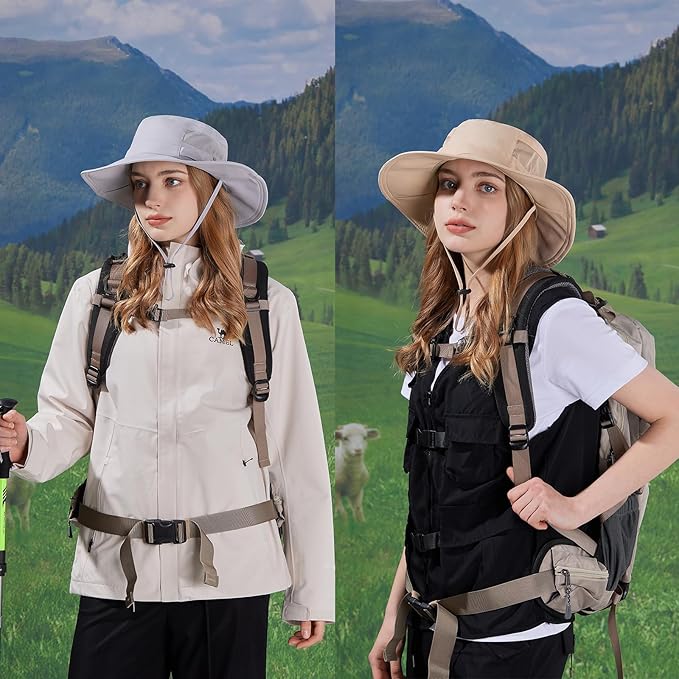 Sun Hat for Men/Women, UPF 50+ Fishing Hat, Waterproof Wide Brim Bucket Hat - Image 6