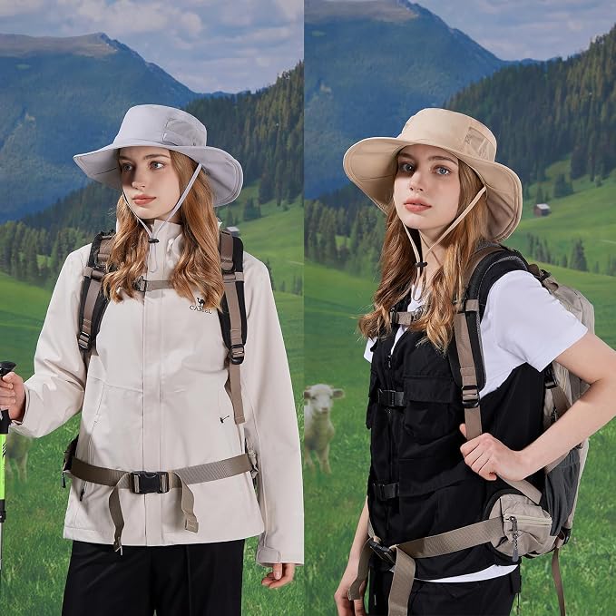 Sun Hat for Men/Women, UPF 50+ Fishing Hat, Waterproof Wide Brim Bucket Hat - Image 5