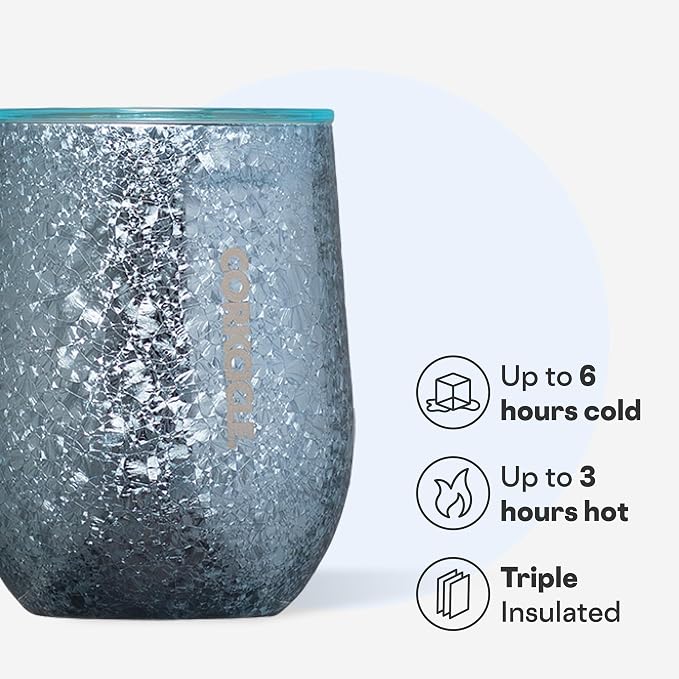 Corkcicle Stemless Wine Tumbler - Keeps Drinks Cold for 6 Hours - Triple-Insulated Stainless Steel - Non-Slip Base - Summer Drinkware Gift - Keeps Drinks Cold - 12 oz - Ice Breaker - Image 3