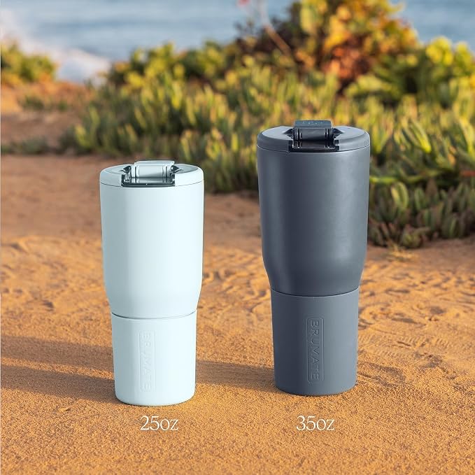 BrüMate Nav 25oz 100% Leak Proof Insulated Travel Tumbler with Magnetic BevLock™ Lid - Double Wall Cup-Holder Friendly Stainless Steel Mug (Guava) - Image 6