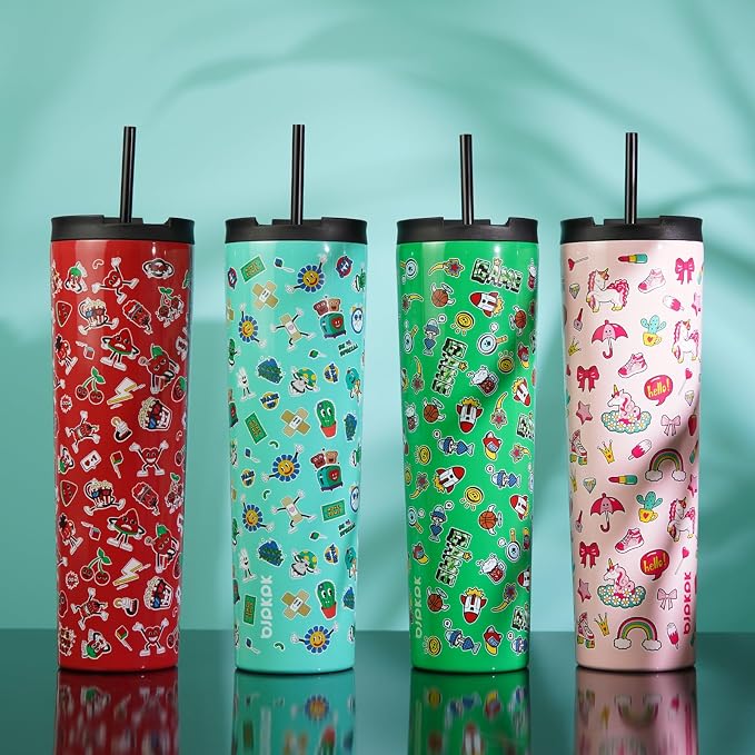 BJPKPK 18oz Tumbler With lid And Straw Stainless Steel Travel Coffee Mug Insulated Tumblers Cups,Passionate-Red - Image 6