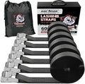 Cartman 1" x 12' Lashing Straps Cargo Tie-Down Strap Up to 600lbs, 6pk in Carry by CARTMAN