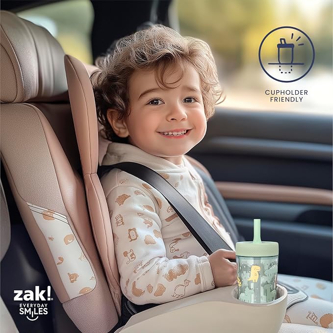 Zak Designs Peppa Pig Capri Toddler Tumblers For Travel or At Home, 9oz 2-Pack Double Wall Plastic Sippy Cups With Leak-Proof Design is Perfect For Kids (Peppa and Friends) - Image 8