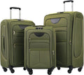 Merax Softside Luggage Set Softshell Lightweight 3 Piece Spinner Suitcase 22" by Merax