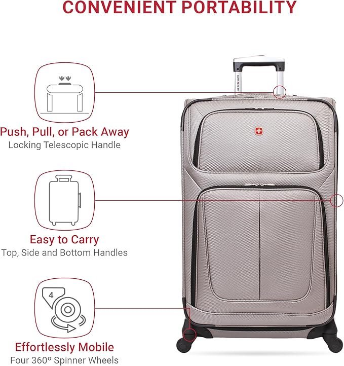 SwissGear Sion Softside Expandable Roller Luggage, 3-Piece Set - Image 2