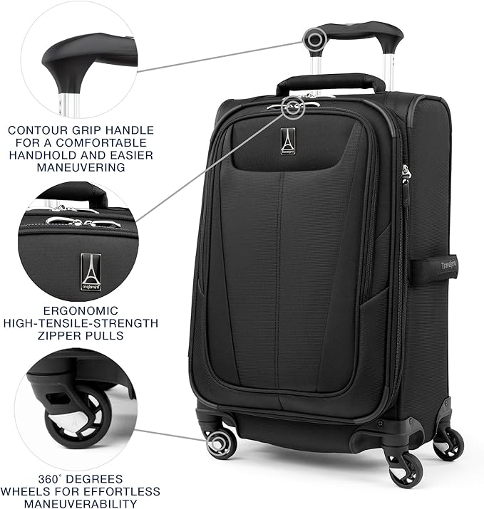 Travelpro Maxlite 5 Softside Expandable Carry-On Luggage - Image 3