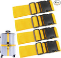 4Pcs Luggage Straps for Suitcase Travel Accessories TSA Approved, 80In Long by Ajmyonsp