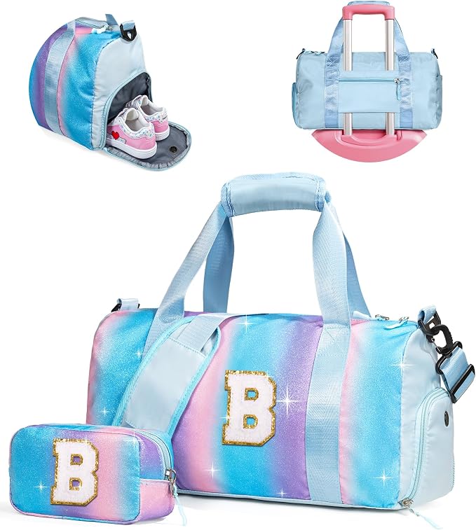 Birthday Gifts for 3 4 5 6 7 8 9 10 11 12 Year Old Girls-Girl Gym Bag by Vogewood