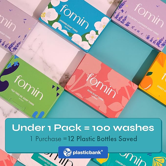 FOMIN - Paper Soap Sheets for Hand Washing - Jasmine Portable Travel Soap Sheets - Image 6