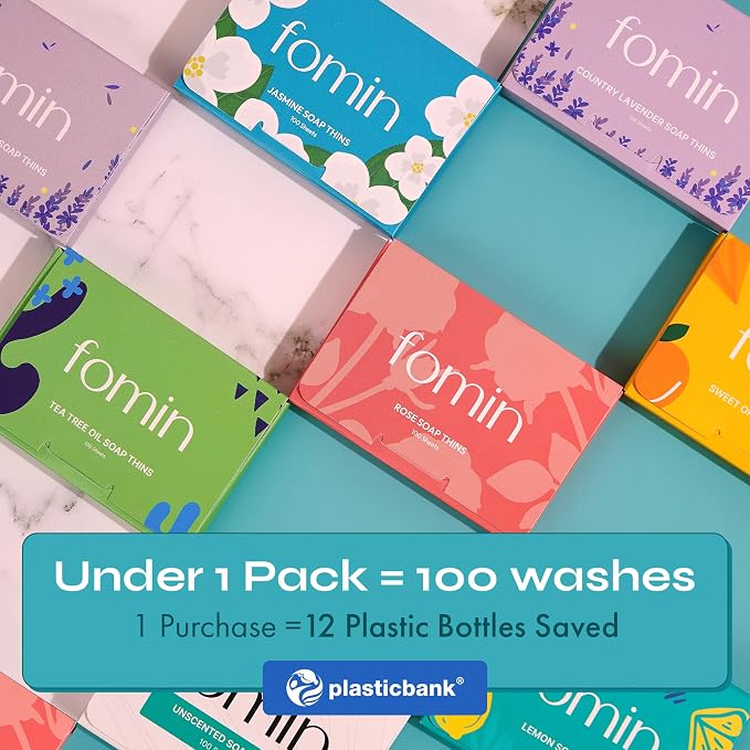 FOMIN - Paper Soap Sheets for Hand Washing - Tea Tree Portable Travel Soap - Image 6