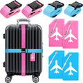 Weewooday 8 Pcs Luggage Straps Suitcase Tags Set by Weewooday