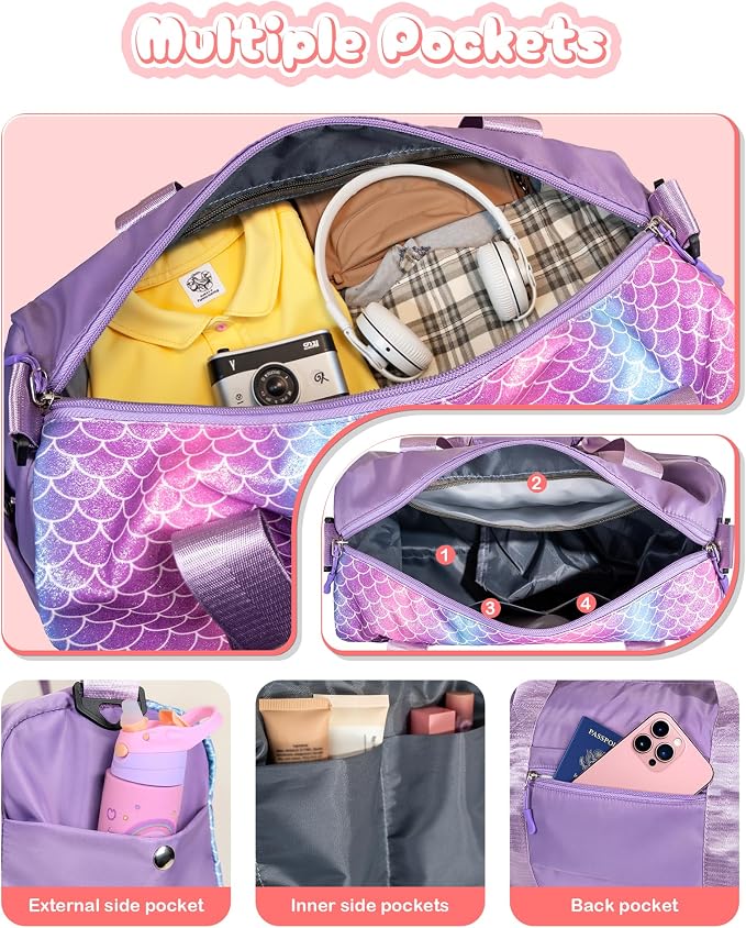 Gifts for 3 4 5 6 7 8 9 10 Year Old Girls-Girl Gym Bag - Image 5