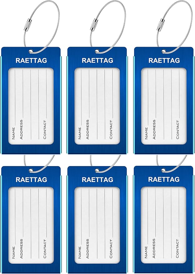 Luggage Tags Metal Suitcase Tags Travel Bag ID Identifier Luggage Tag by WeBravery