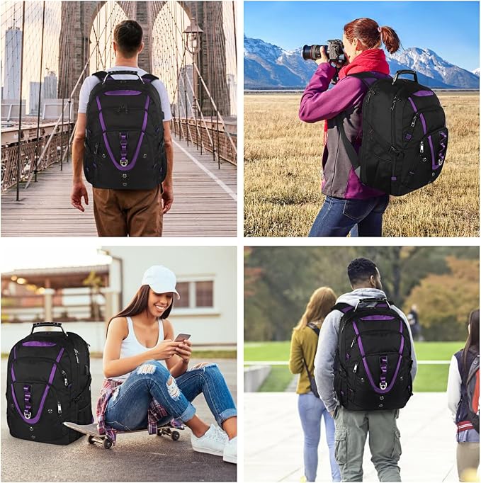 18.4 inch Travel Backpack Men Women, 55-60L Extra Large Laptop Backpack RFID - Image 7