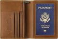 Ringsun Leather Passport Cover for Men Women, RFID Passport Wallet Case Travel by RINGSUN