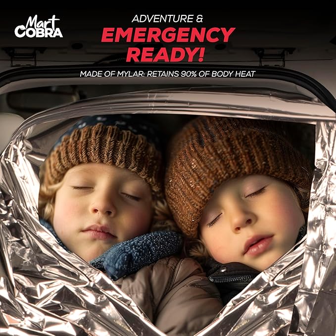 Mart Cobra Emergency Blanket 25-Pack Space Mylar Blankets Survival Gear and - Image 4