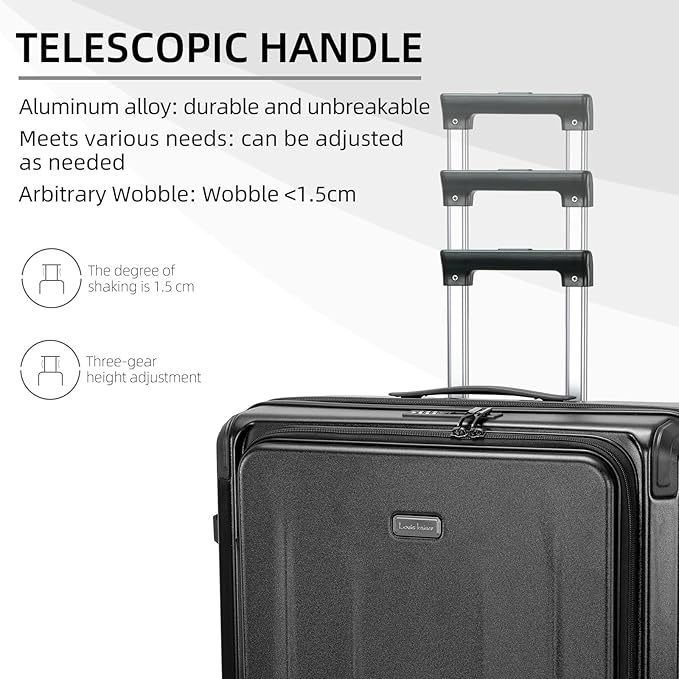 Carry On Luggage, 20 Inch Top Opening Aluminum Frame Lightweight Airline - Image 5