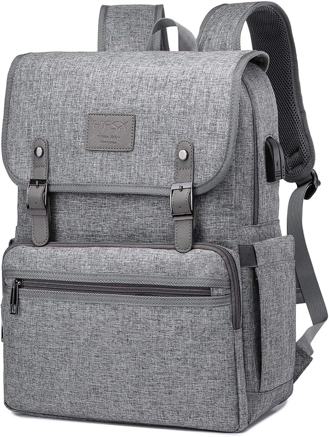HFSX Laptop Backpack Men Women Vintage Backpack Bookbag College Backpacks by HFSX