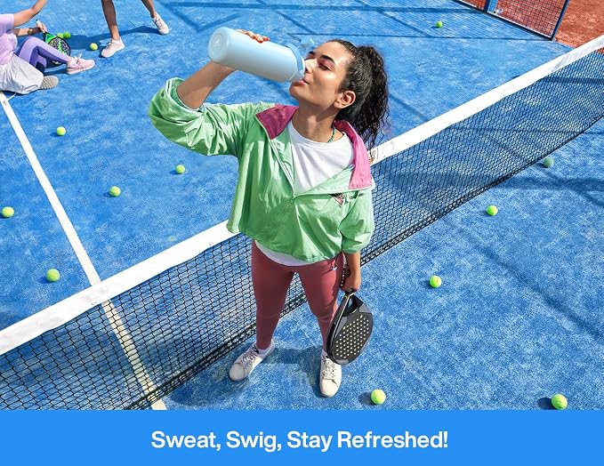 POWCAN 40 oz Insulated Water Bottle with 2-in-1 Straw and Spout Lid, Keep Cold 24H, Leak-Proof, BPA-Free, Double Wall Stainless Steel Water Bottle for Sports, Gym, Travel, and School (Sea Breeze) - Image 7