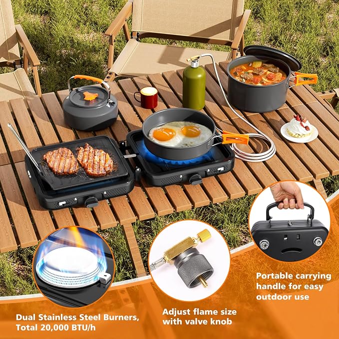 Hisencn 2 Burner Foldable Camping Stove - Image 4