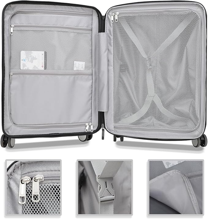 20 Inch Lightweight Expandable Carry On Luggage, PC Hardside Suitcase - Image 8
