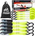 XSTRAP STANDARD Ratchet Tie Down Straps 4 Pk 10 Ft- 300 Lbs Load Cap- 900 Lbs by XSTRAPSTANDARD