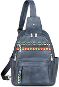 FADEON Large Sling Bag for Women, Leather Crossbody Purse Designer Anti Theft by FADEON