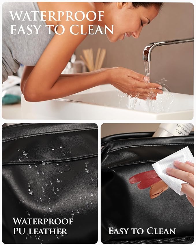 Gifts for Her, Initial Large Makeup Bags, Personalized Double Layer Cosmetic Bag - Image 7